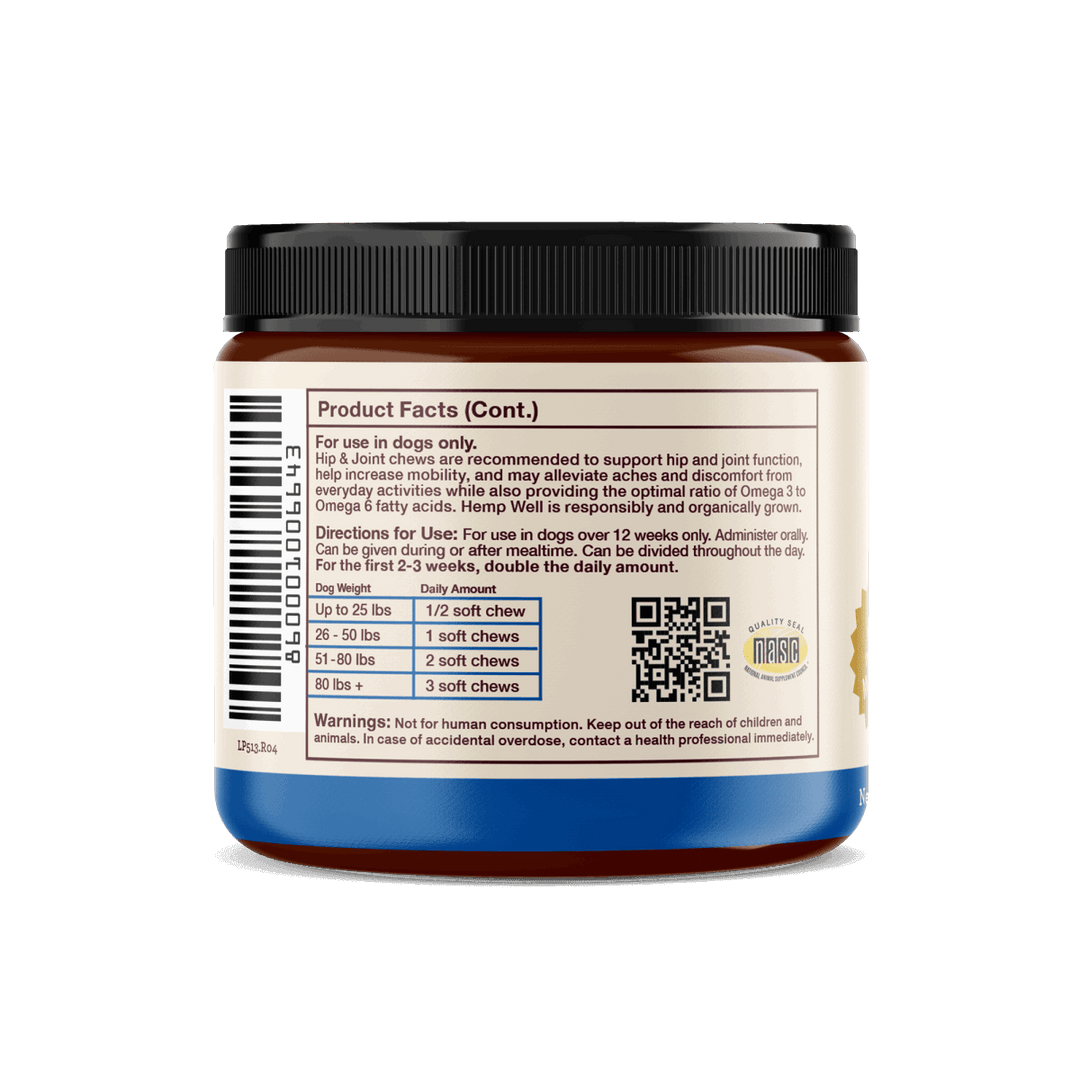 Hip & Joint Dog Soft Chews - Hemp Well dog hip Hip Joint Dog