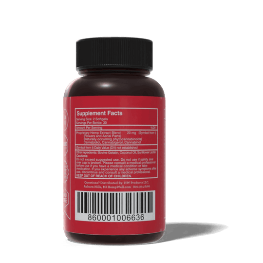 Human Soft Gel CBD Capsules – 60 Count | 30 - Day Supply - Hemp Well® tag4 organic over 1,000,000 pets love Hemp Well