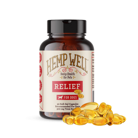Relief (CBD) Capsules for Dogs - Hemp Well CBD dog capsules
