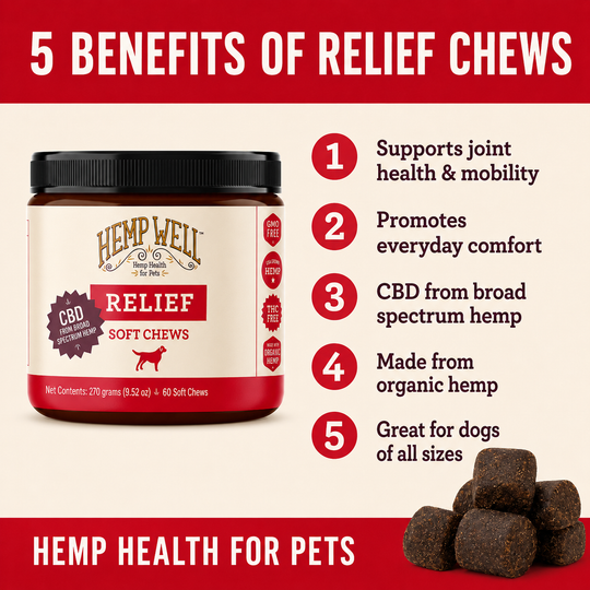Hemp Well Relief: CBD Soft Chews for Dogs