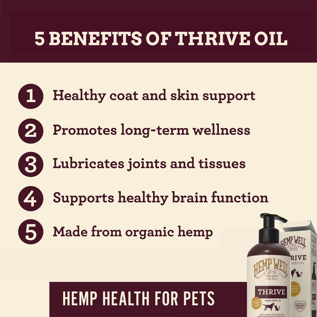 Organic USA Grown Thrive Oil for Dogs & Cats