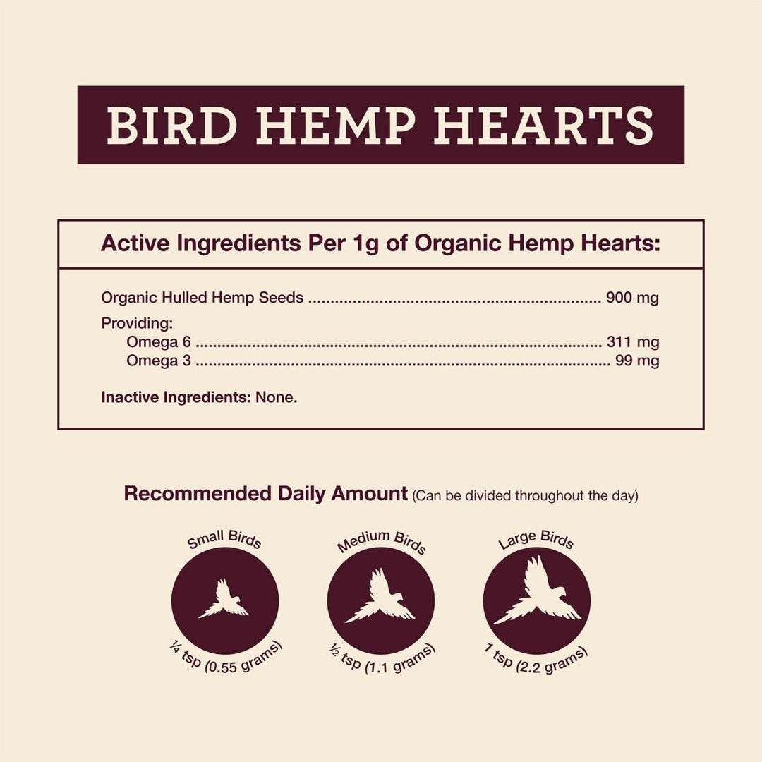 Bird Hemp Hearts - Hemp Well bird bird seed health