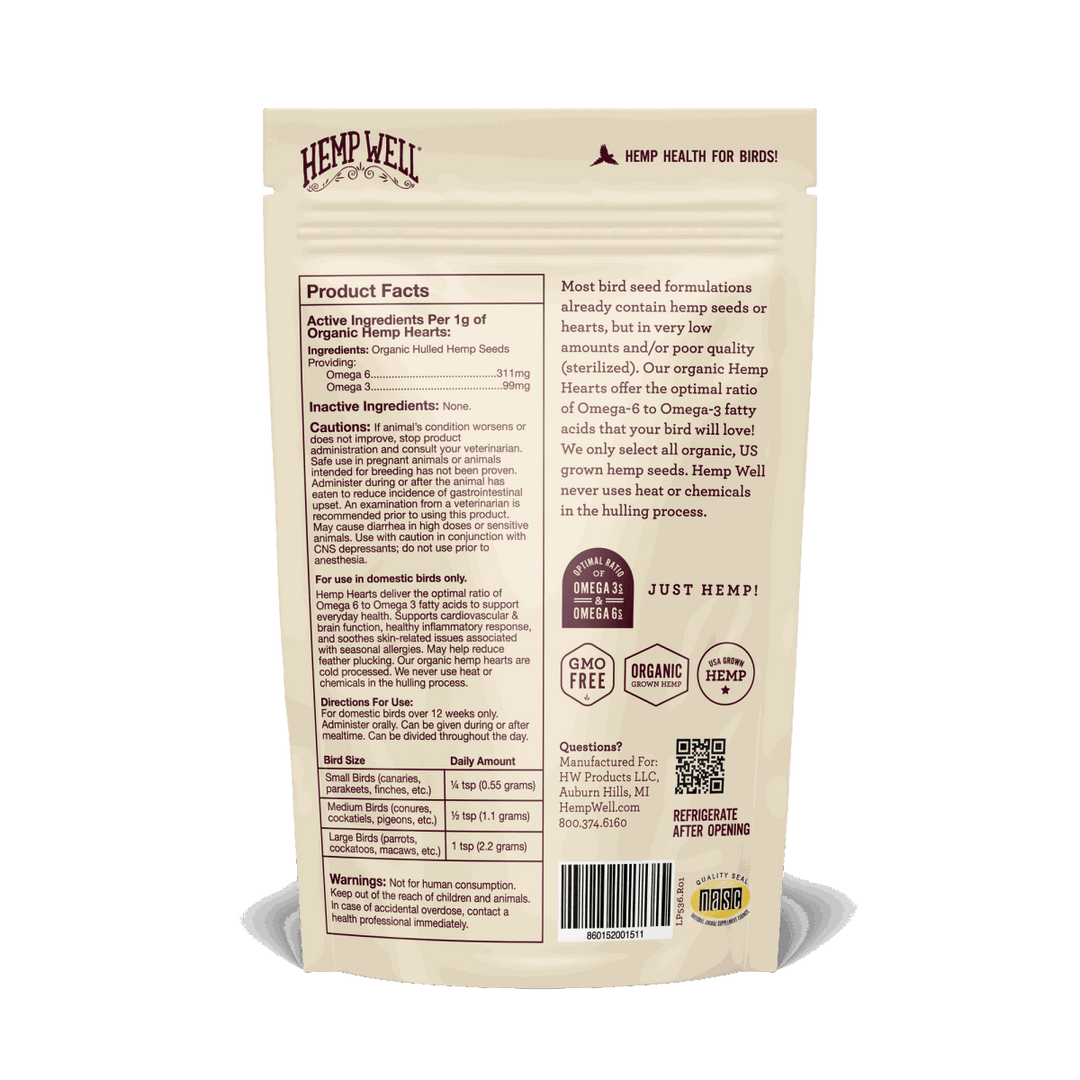 Bird Hemp Hearts - Hemp Well bird bird seed health