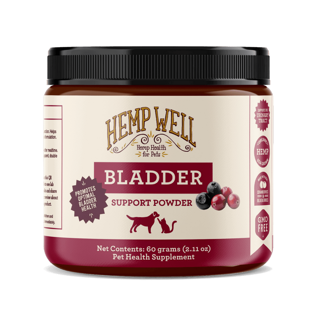 Bladder Support Powder for Dogs & Cats - Hemp Well bladder cat dog tag4 organic over 1,000,000 pets love Hemp Well