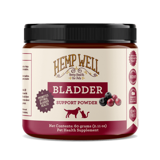 Bladder Support Powder for Dogs & Cats - Hemp Well bladder cat dog tag4 organic over 1,000,000 pets love Hemp Well