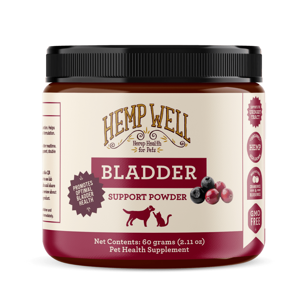 Bladder Support Powder for Dogs & Cats - Hemp Well bladder cat dog tag4 organic over 1,000,000 pets love Hemp Well
