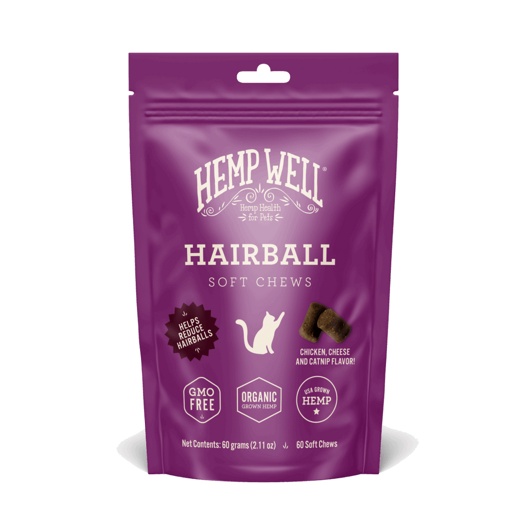 Cat Hairball Soft Chews - Hemp Well calm calming cat
