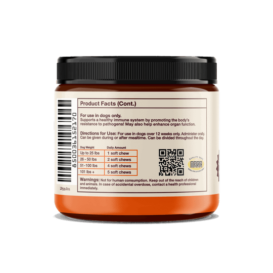 Hemp Well Immune & Digestive Gut Health Dog Soft Chews" - All-Natural Functional Mushroom & Hemp Dog Treats for Vitality