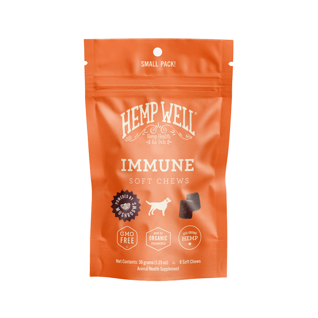 Hemp Well Immune & Digestive Gut Health Dog Soft Chews with Functional Mushrooms & Organic Hemp