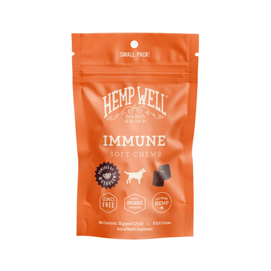 Hemp Well Immune & Digestive Gut Health Dog Soft Chews with Functional Mushrooms & Organic Hemp