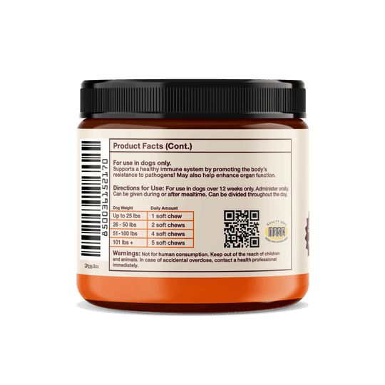 Hemp Well Immune & Digestive Gut Health Dog Soft Chews" - All-Natural Functional Mushroom & Hemp Dog Treats for Vitality