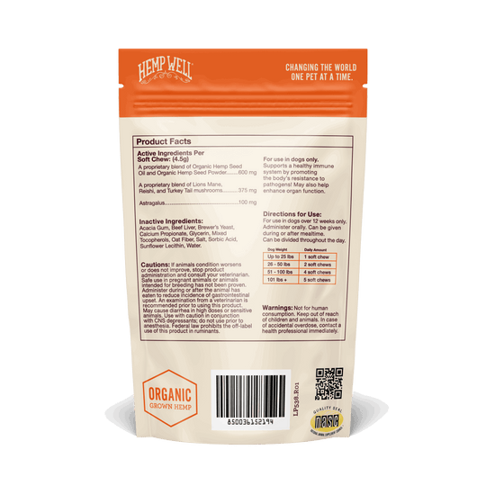 Hemp Well Immune & Digestive Gut Health Dog Soft Chews