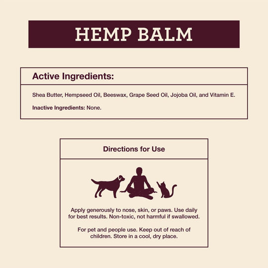 NEW Hemp Balm - Hemp Well allergies balm cat