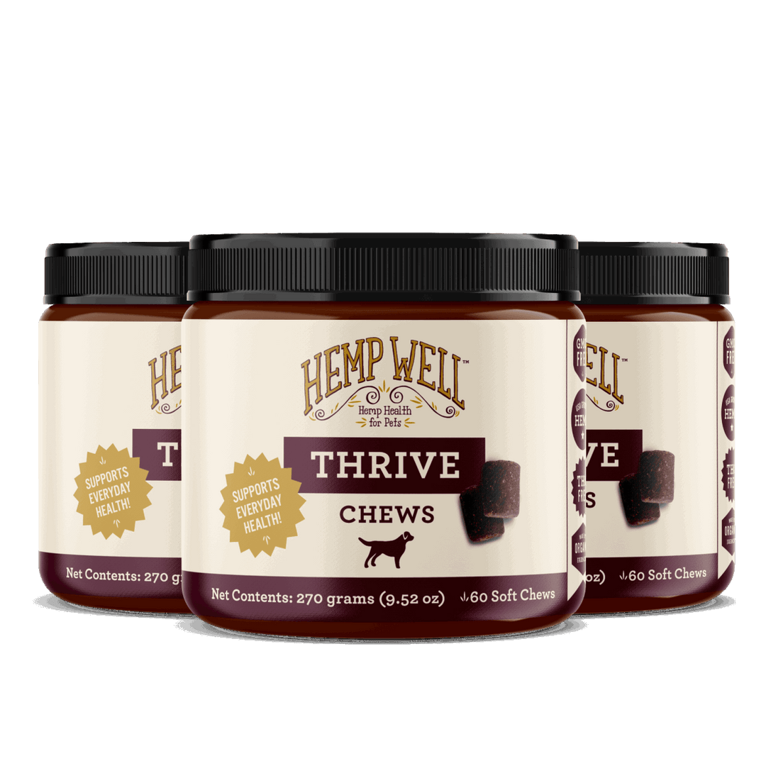 Thrive Dog Soft Chews deliver essential vitamins and minerals to support your pup's overall wellness and vitality.