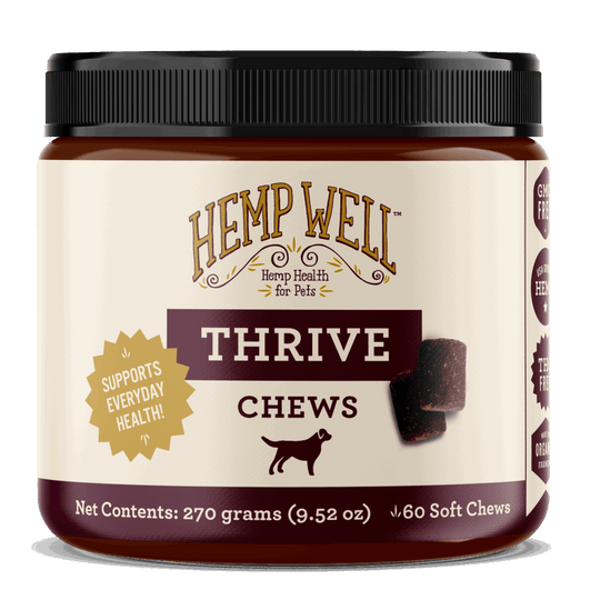 Organic Thrive Dog Soft Chews for Skin Health - Hemp Well dog dog treats hemp