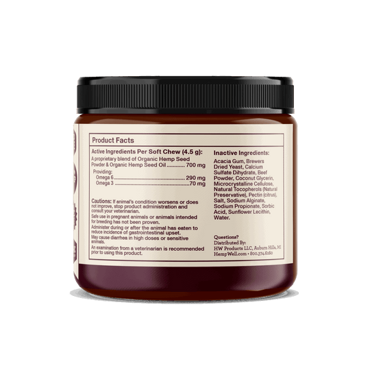 Enhance your dog's health with Thrive Dog Soft Chews - a tasty and natural supplement for overall wellbeing.