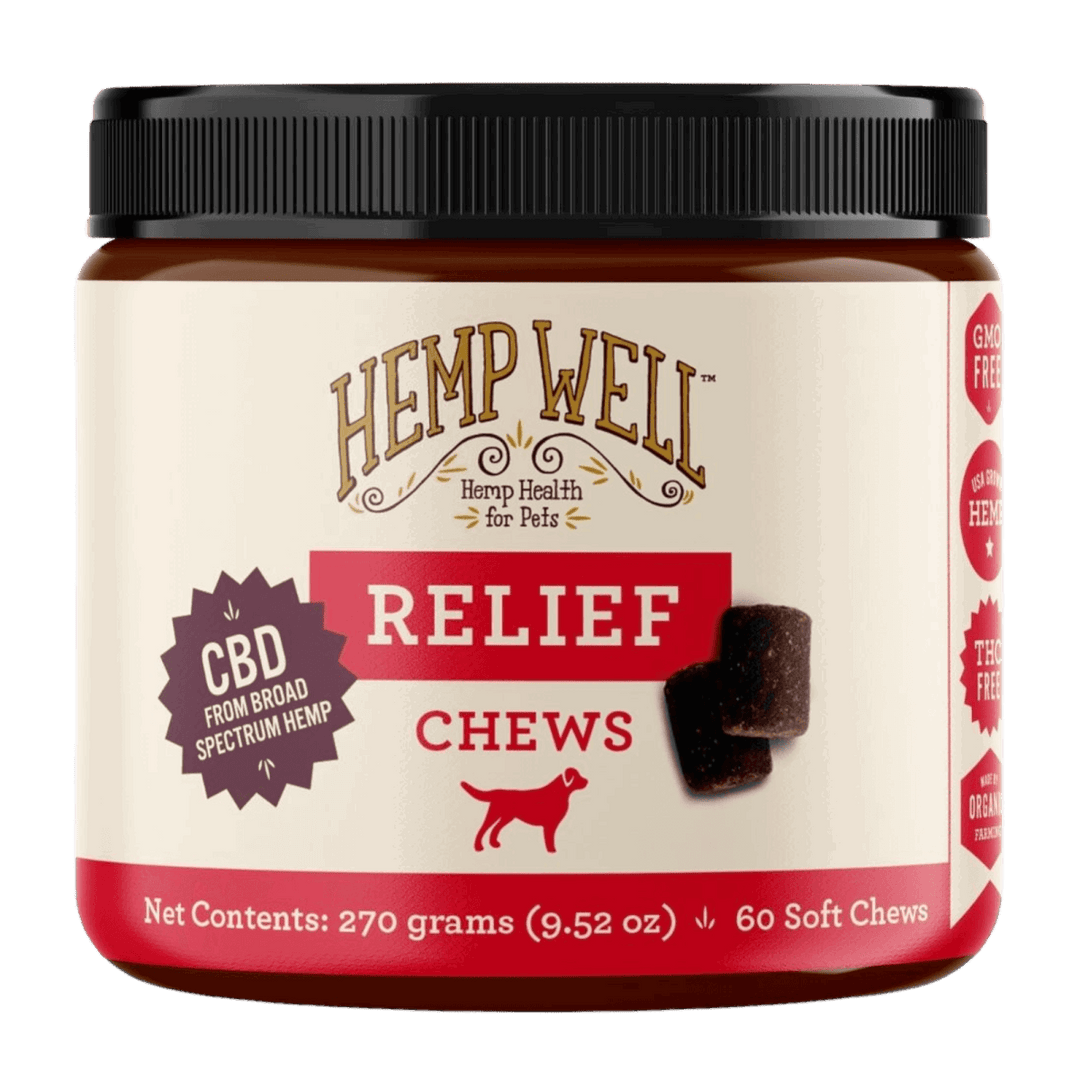 Relief (CBD) Dog Soft Chews - Hemp Well calm CBD oil for dogs dog