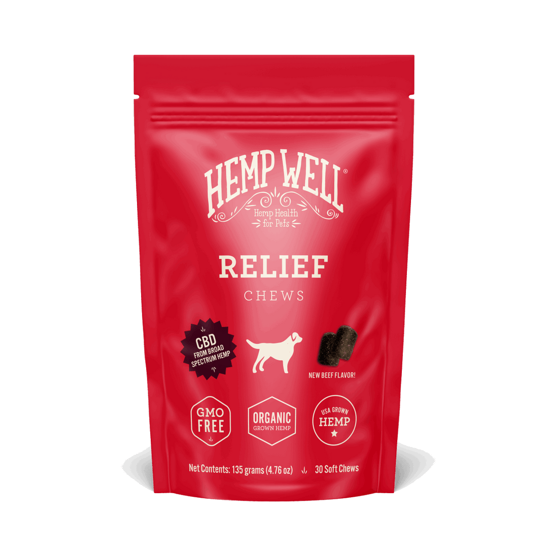 Relief (CBD) Dog Soft Chews - Hemp Well calm CBD oil for dogs dog