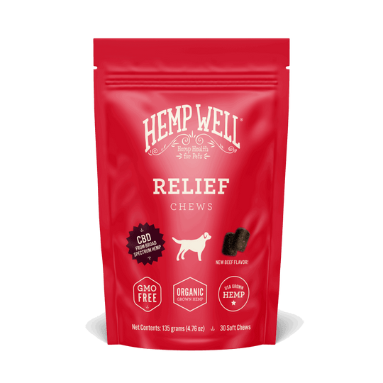 Relief (CBD) Dog Soft Chews - Hemp Well calm CBD oil for dogs dog