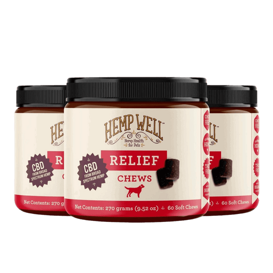 Relief (CBD) Dog Soft Chews - Hemp Well calm CBD oil for dogs dog