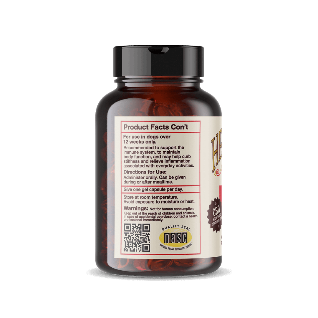 Relief (CBD) Capsules for Dogs - Hemp Well CBD dog capsules