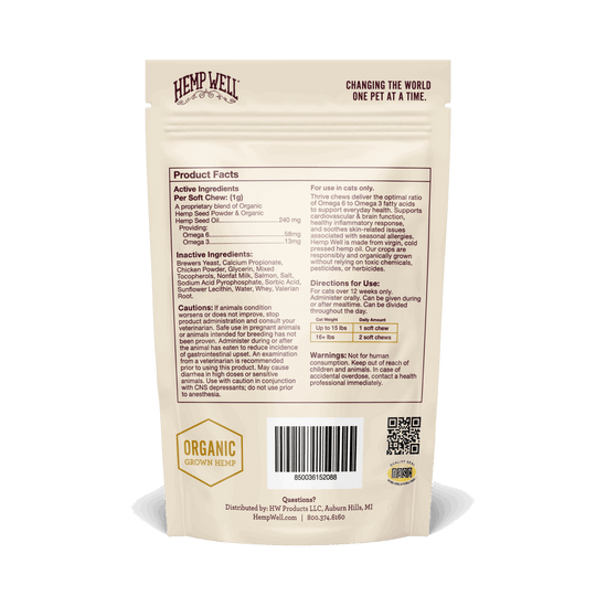 Thrive Cat Soft Chews - Hemp Well