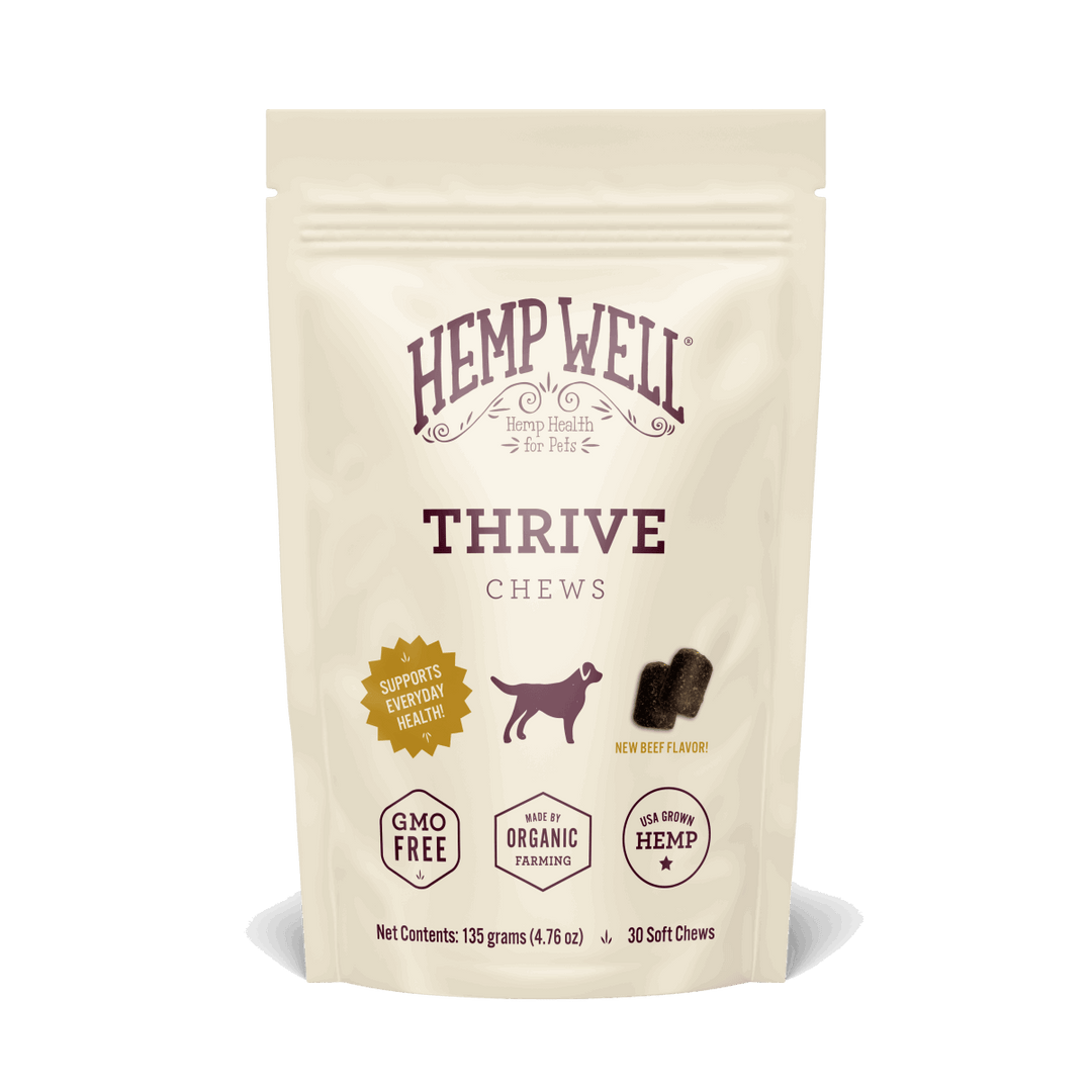 Keep your furry friend healthy and happy with Thrive Dog Soft Chews, packed with essential nutrients for overall well-being.