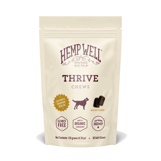 Keep your furry friend healthy and happy with Thrive Dog Soft Chews, packed with essential nutrients for overall well-being.