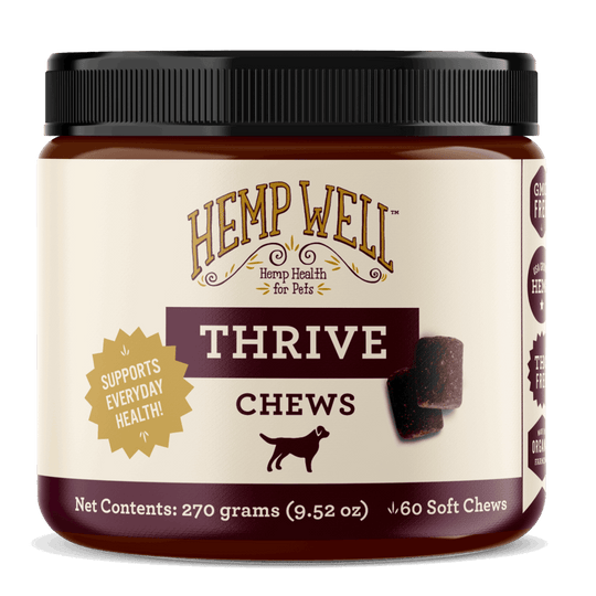 Organic Thrive Dog Soft Chews for Skin Health - Hemp Well dog dog treats hemp
