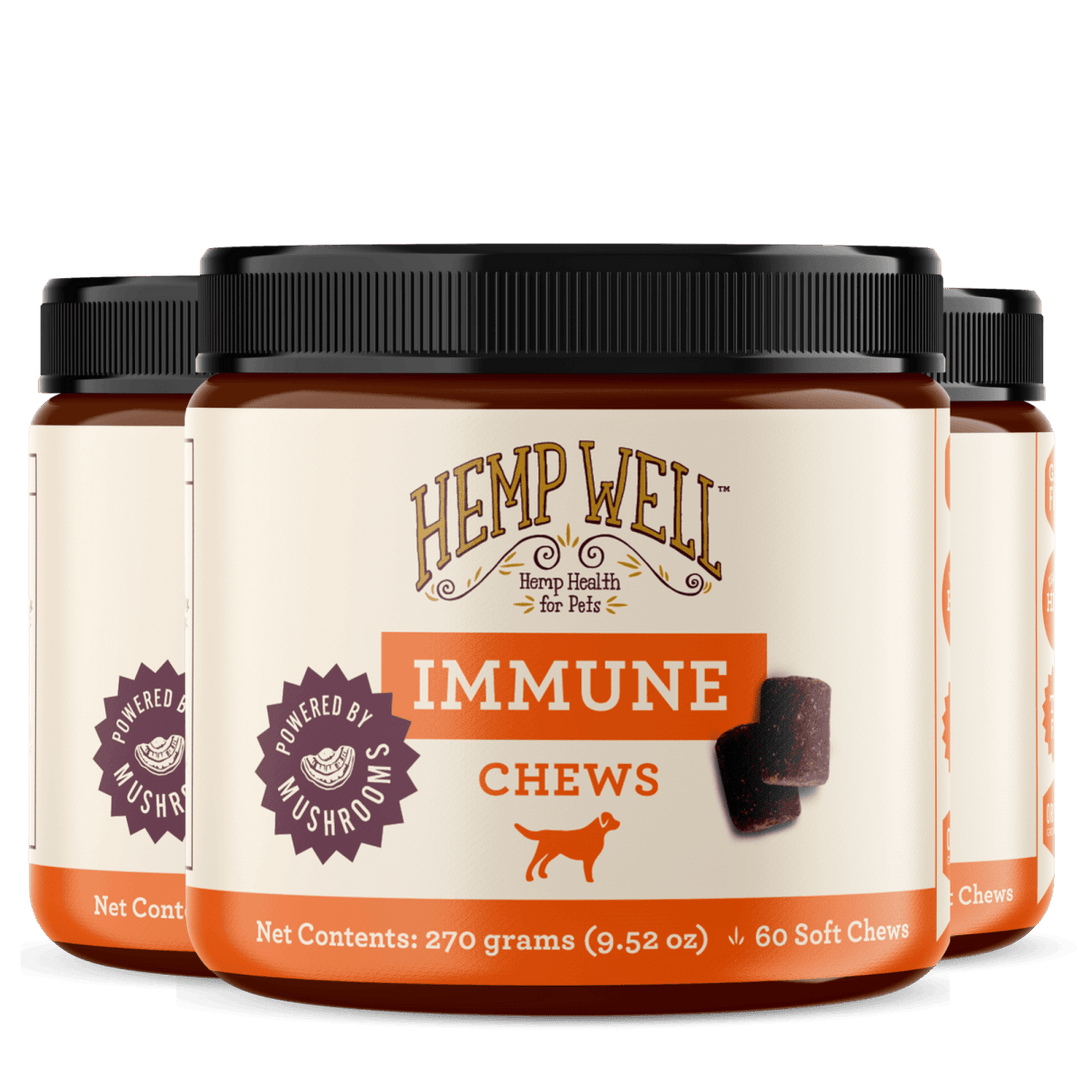 Immune Support Dog Soft Chews - Hemp Well calm dog dog immunity