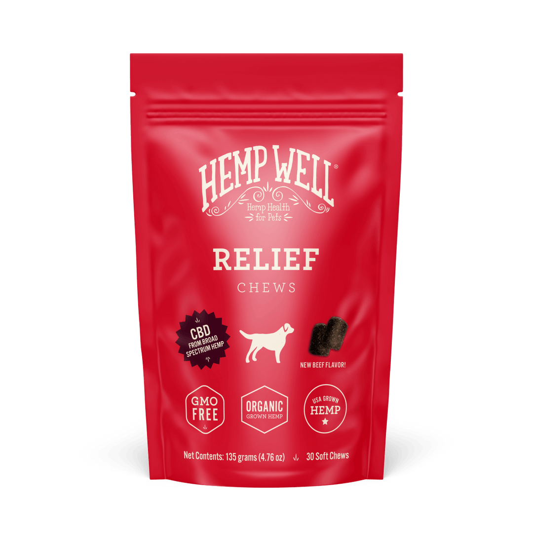 Relief (CBD) Dog Soft Chews - Hemp Well calm CBD oil for dogs dog