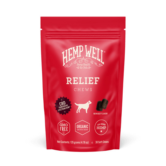 Relief (CBD) Dog Soft Chews - Hemp Well calm CBD oil for dogs dog